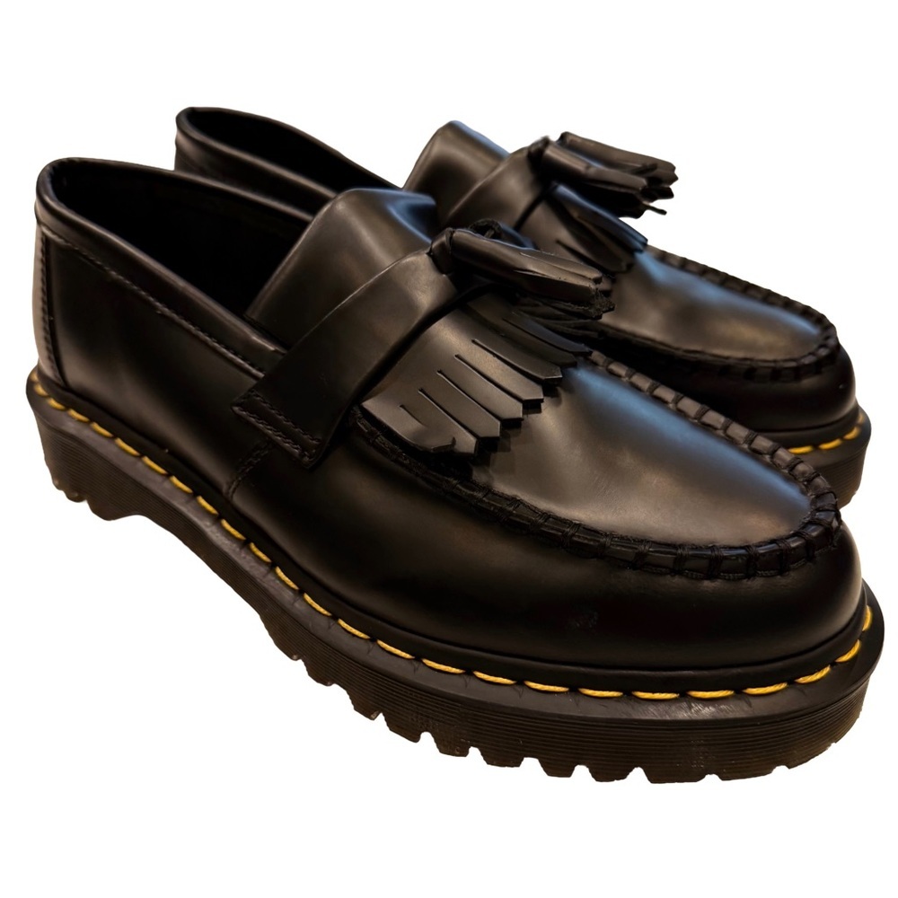 Dr Martens Unisex Adrian Tassel Loafers Black Womens 10 Mens 9 EU 42 NEW